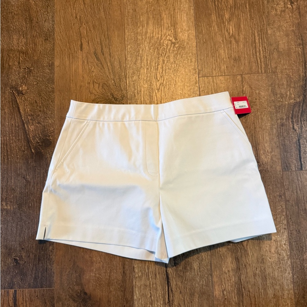 SPANX White Shorts size L with 4” rise